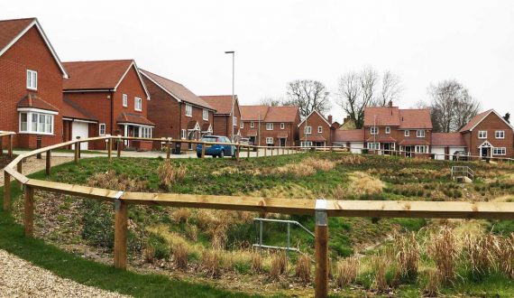 The Burrows housing development in Earls Colne, Essex, managed by PMS Managing Estates